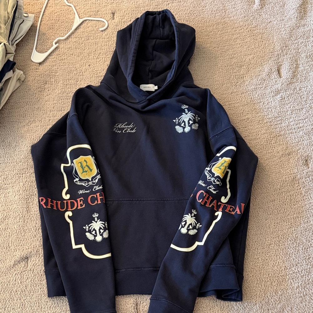 Rhude Graphic Hoodie in Navy